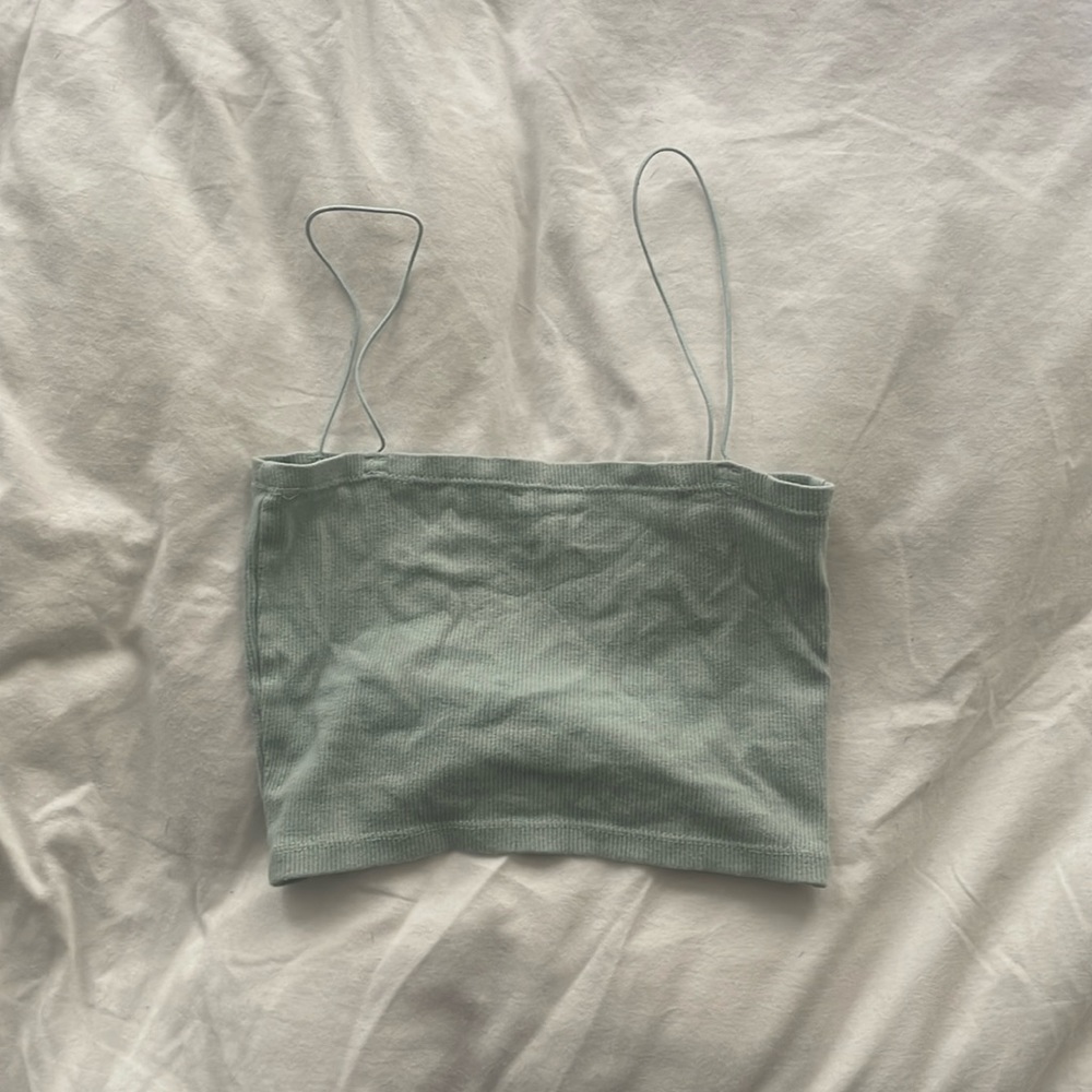 Pull and bear light blue tank top